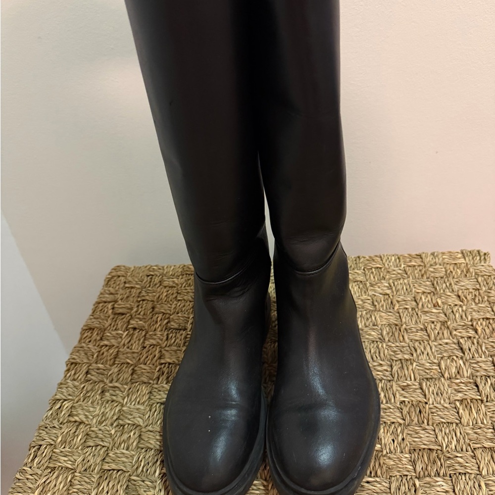 Steve Madden Black Leather Riding Boots